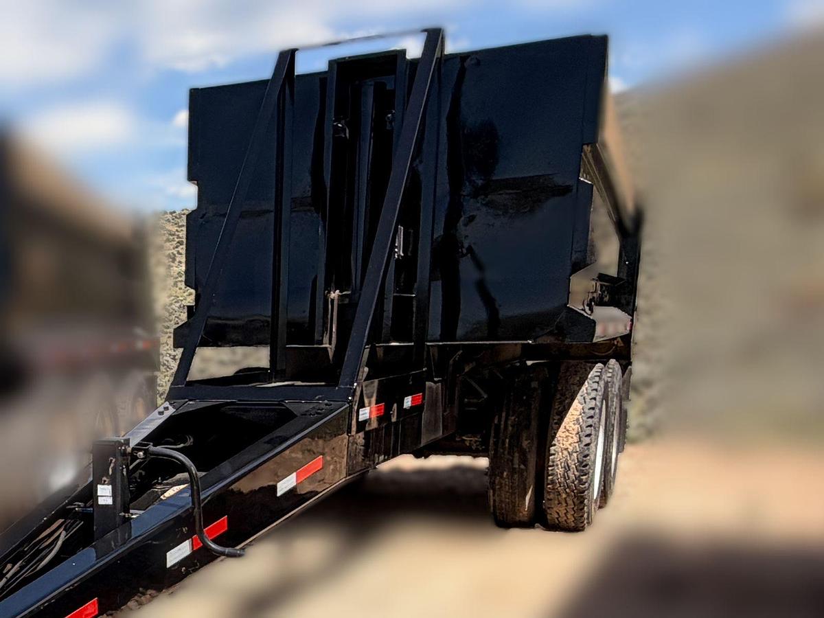 Used Custom dual axle pup hydraulic dump trailer