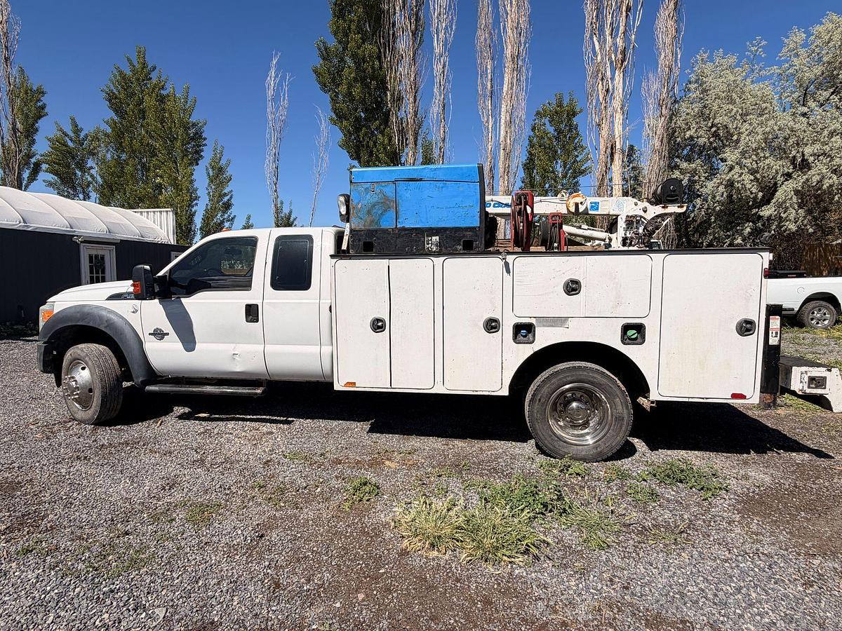 Used Ford F-450 Super Duty service truck 247k miles. Crane, Welder, Compressor, reels, outriggers included.