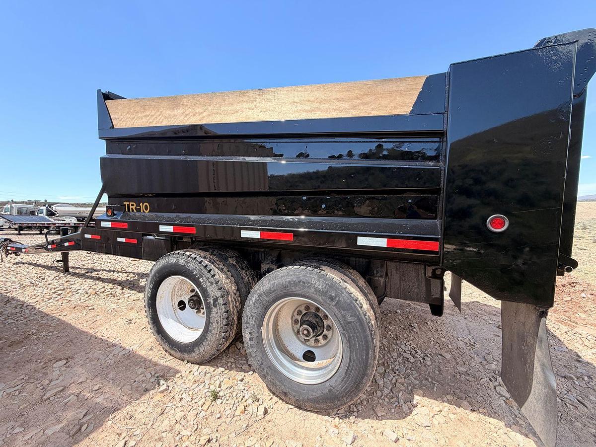 Used Custom dual axle pup hydraulic dump trailer