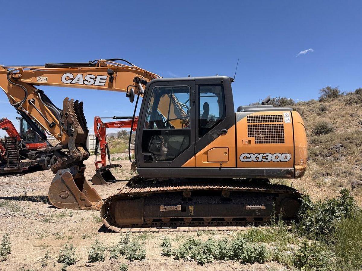 Used 2020 Case CX130D Excavator, LOW HOURS. ***TONS OF ATTACHMENTS INCLUDED*** and Hydraulic Thumb, 2,084.5 hrs, Isuzu turbodiesel