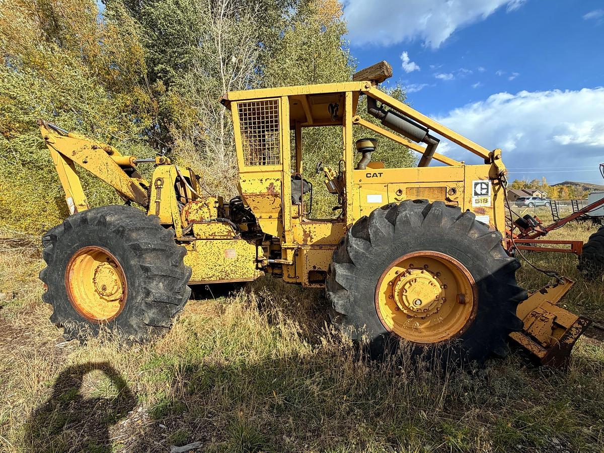 Used Caterpillar 518 Cable Skidder, Cat 3304 Diesel, Gearmatic 119 Winch, 1,764 Hours