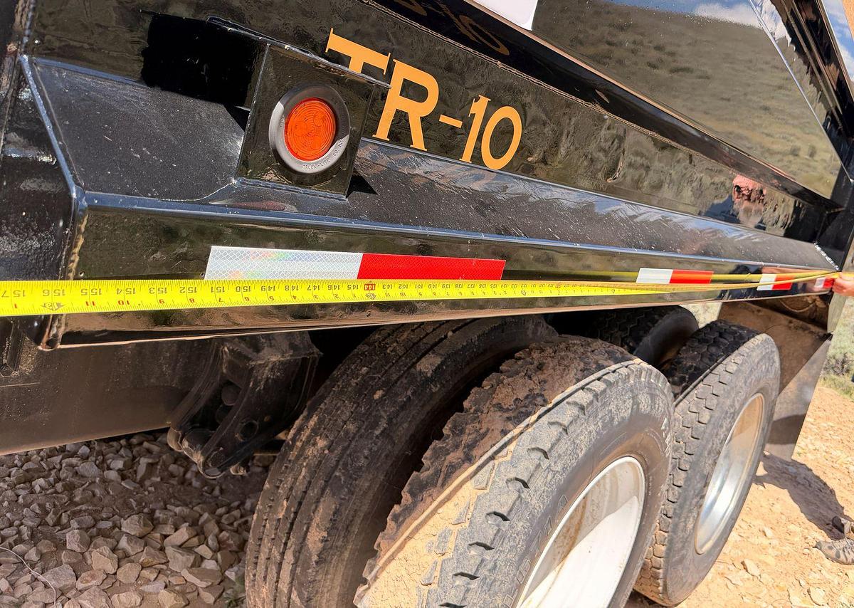 Used Custom dual axle pup hydraulic dump trailer
