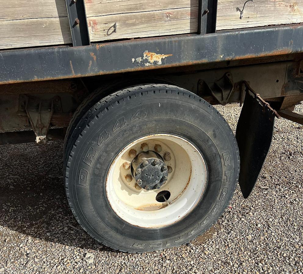 Used 1990 International 8300 Eagle Flatbed Dump Truck, Stake Body. flatbed