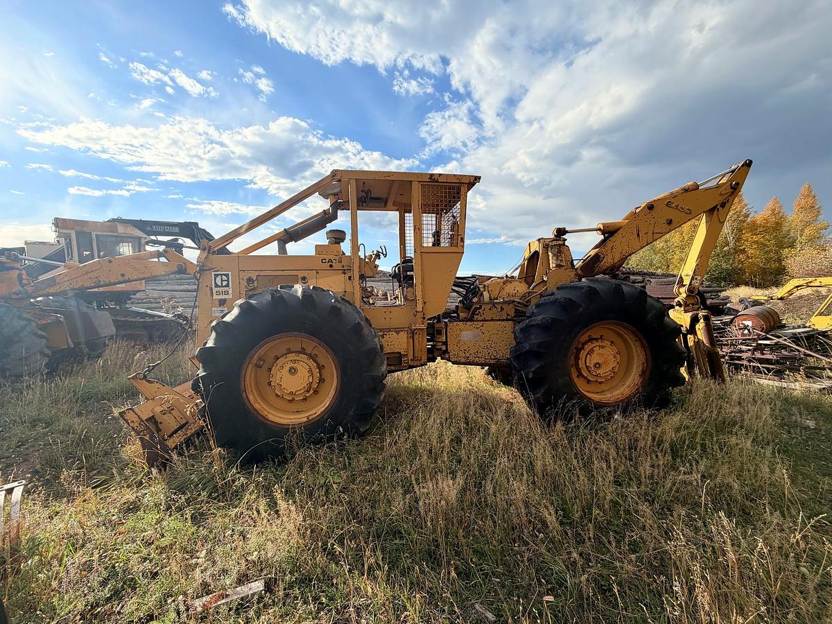 Used Caterpillar 518 Cable Skidder, Cat 3304 Diesel, Gearmatic 119 Winch, 1,764 Hours