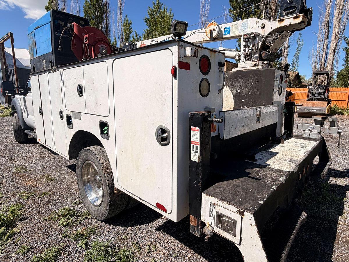 Used Ford F-450 Super Duty service truck 247k miles. Crane, Welder, Compressor, reels, outriggers included.