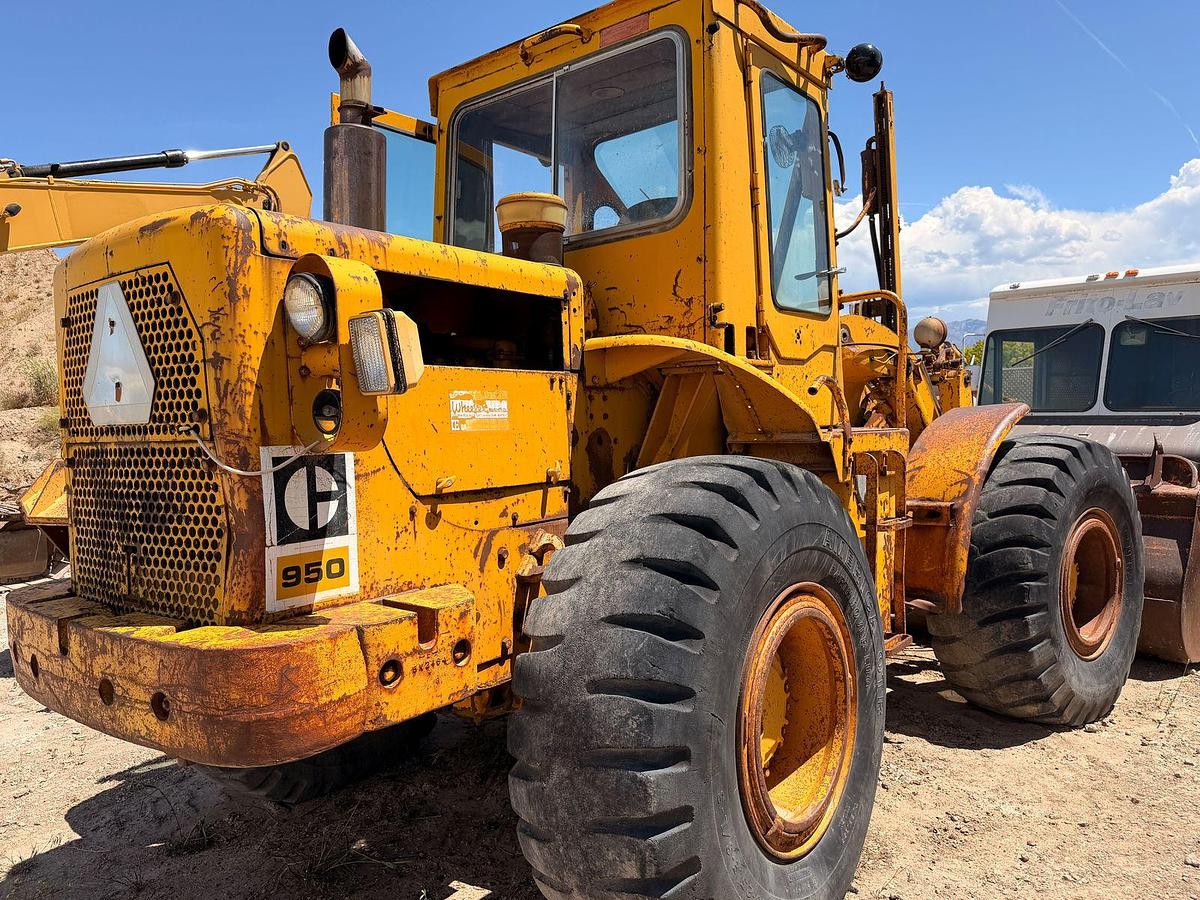 Used Cat 950 Loader with side dump trench bucket