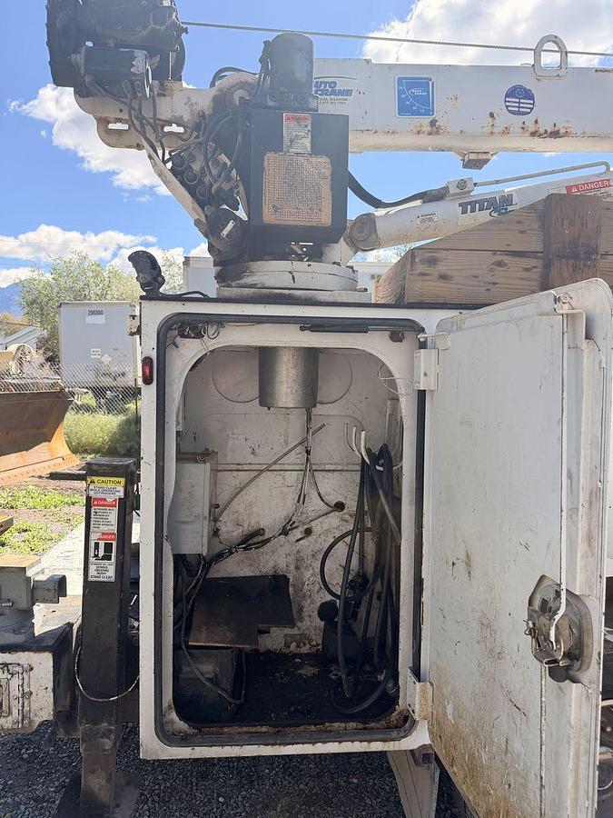 Used Ford F-450 Super Duty service truck 247k miles. Crane, Welder, Compressor, reels, outriggers included.