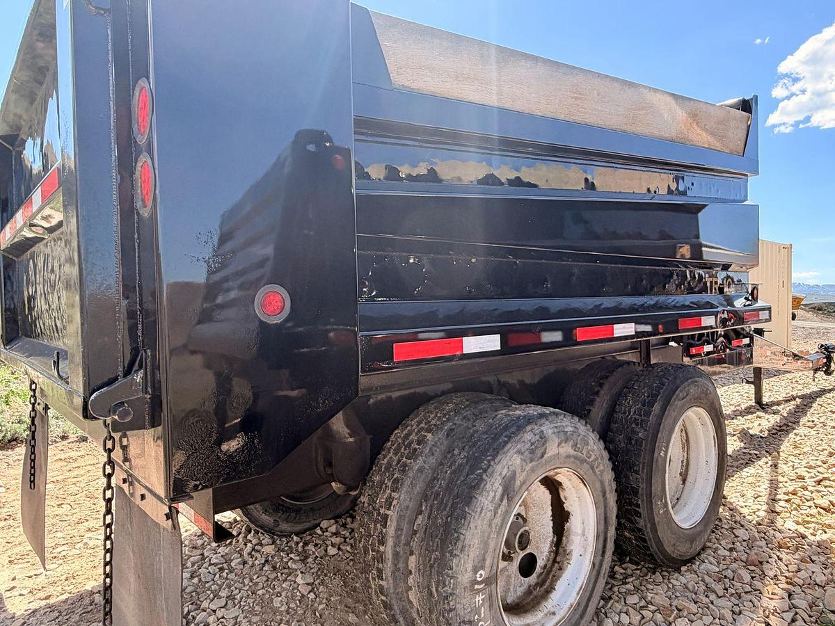 Used Custom dual axle pup hydraulic dump trailer