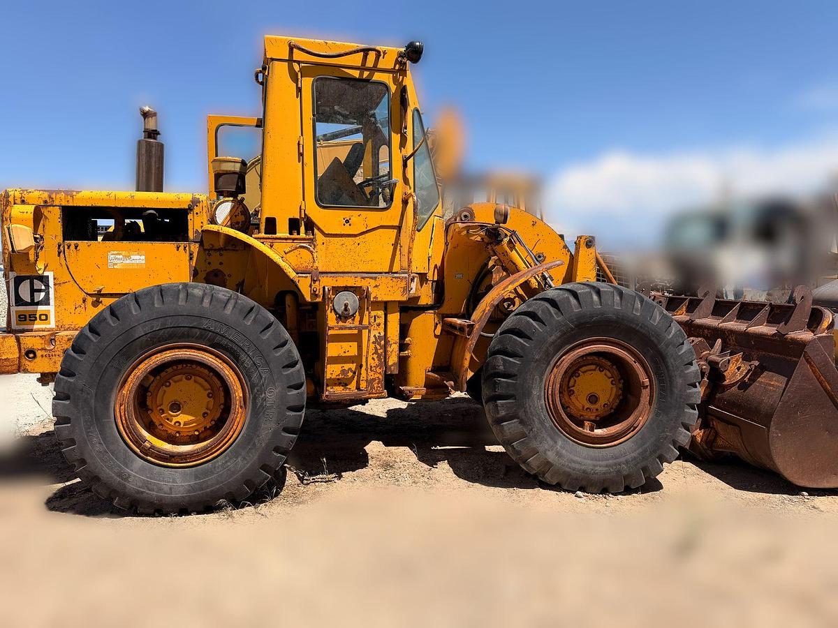 Used Cat 950 Loader with side dump trench bucket