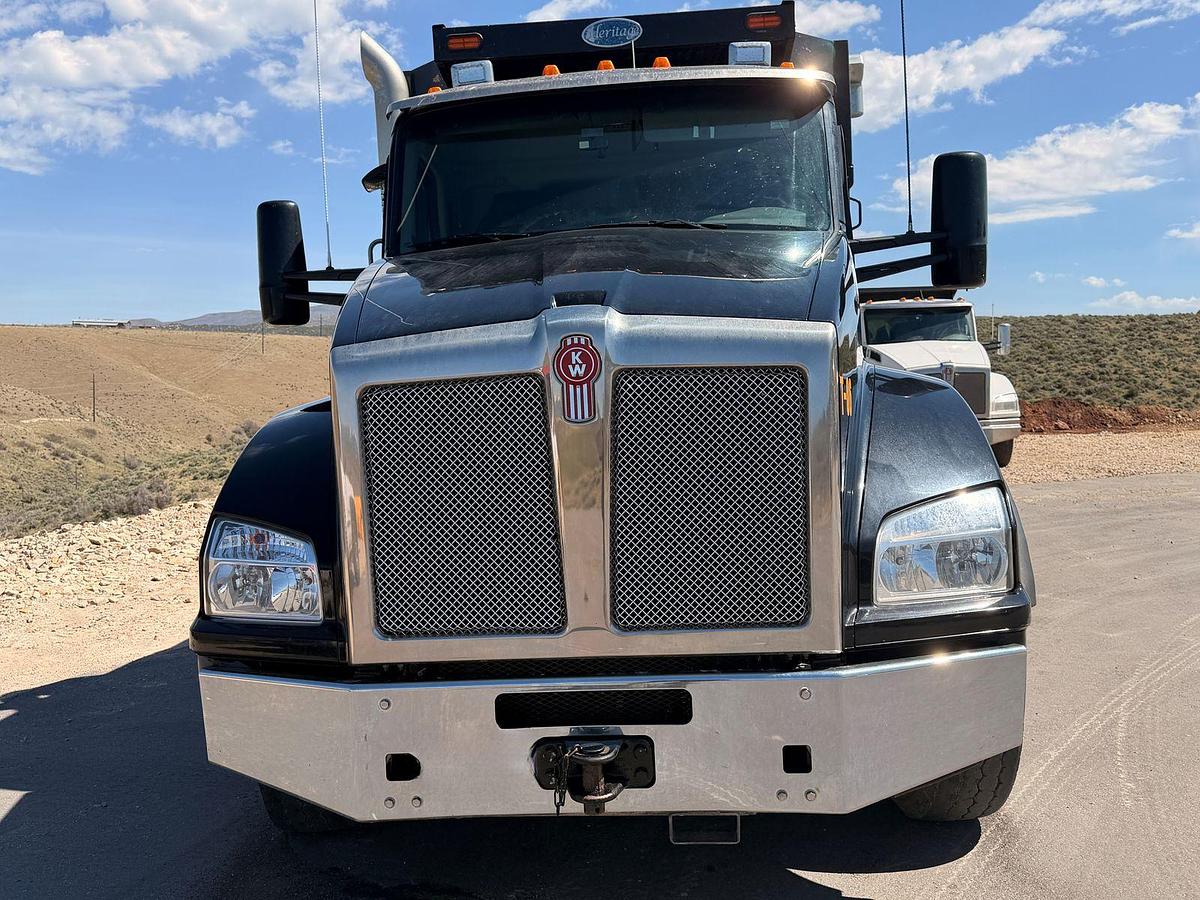 Used 2023 Kenworth T880 tri-axle dump truck, 123,870 miles