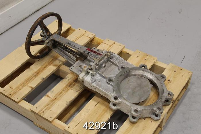 Used Dezurik 8" Hand Operated Knife Gate Valve #42921