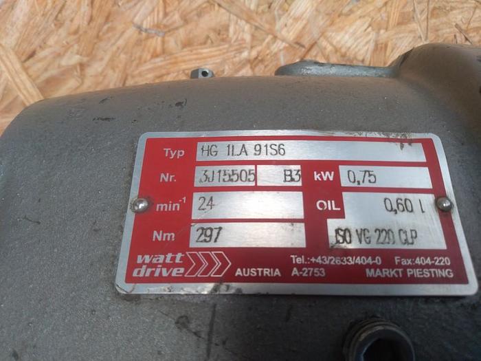 Getriebemotor HG 1LA 91S6, Watt, 24 U/Min, 0,75 KW, neuwertig