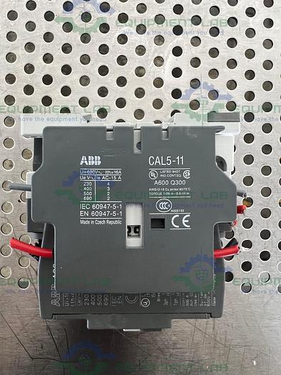 Used ABB  A26-30-10 Contactor  w/ ABB CAL5-11 AUX Contact Block