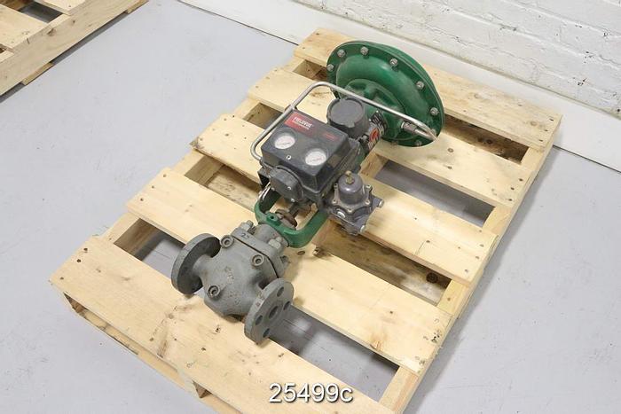 Unused Fisher EZ Steam Control Valve, 1", Ez Body Style, Steel Body, Stainless Steel Shaft, Stainless Steel Plug, Stainless Steel Seat, Class Cl300, Port Size 1", Travel 3/4", Type 667 Actuator, Size 30, Action Pdto, Fieldvue Dvc5010 Positioner, Unused #25499