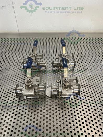 Used PBM  SIHFE8X-G-04G Ball Valve w/ 1" Sanitary Fitting, 600PSIG