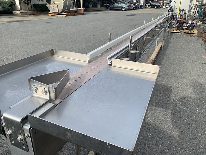 Used Conveyor, Belt, 4.5" x 24', Stainless Steel, VFD #S744680
