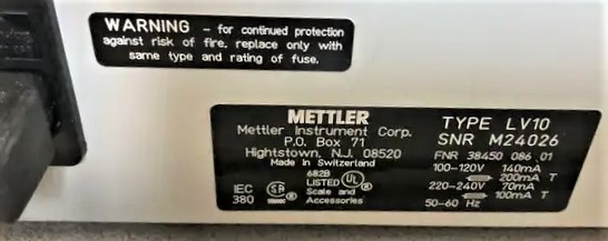 Used Mettler LV10 Vibratory Feeder