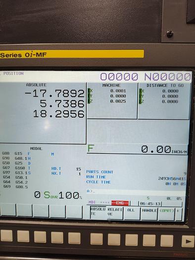 Used Samsung MCV 400 CNC Vertical Machining Center