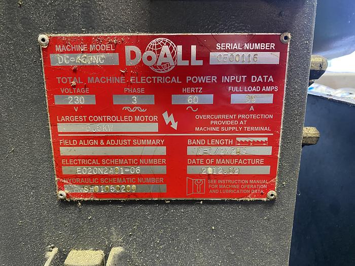 Used 2012 Do All 460NC Continental