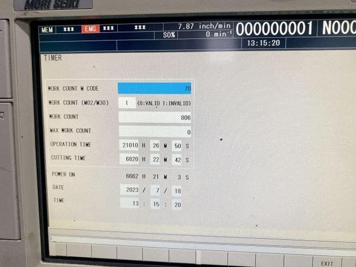 Used Mori Seiki NHX4000 Horizontal Machining Center