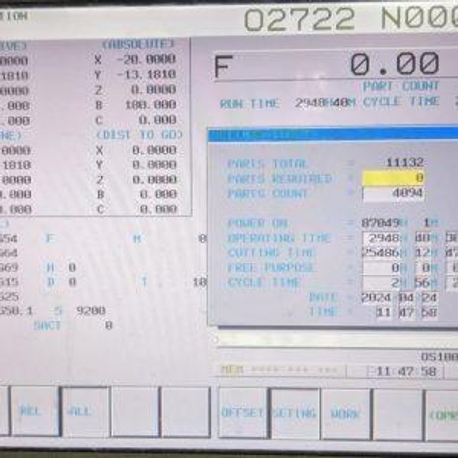 Used Kitamura MyCenter HX500iA CNC Horizontal Machining Center