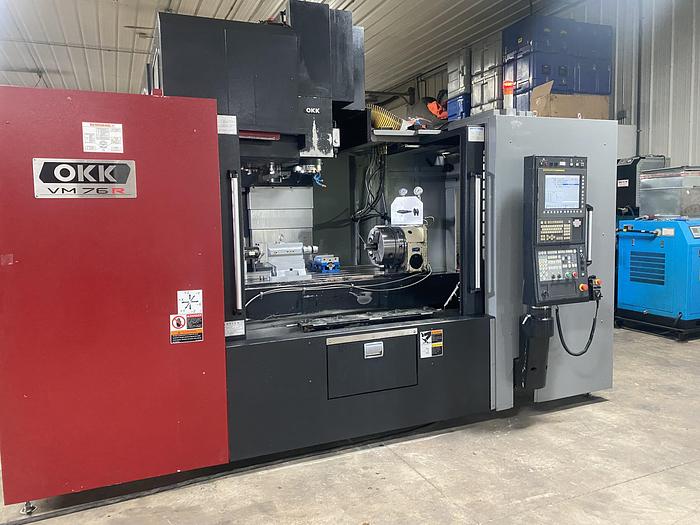 Used Okk VM76R CNC 4-Axis Vertical Machining Center