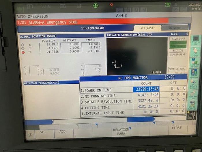 Used Hardinge Bridgeport GX1000 OSP CNC Vertical Machining Center