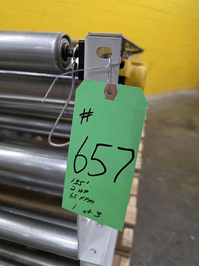 Used Hytrol Roller Bed Belt Conveyor 30" x 135' (#657)