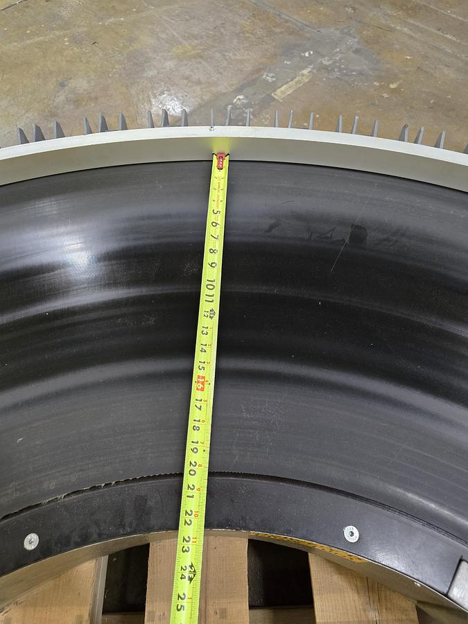 Used Transnorm 90 Degree Belted Curve Conveyor TS1500/100 24" Belt, 24" IR (#626)