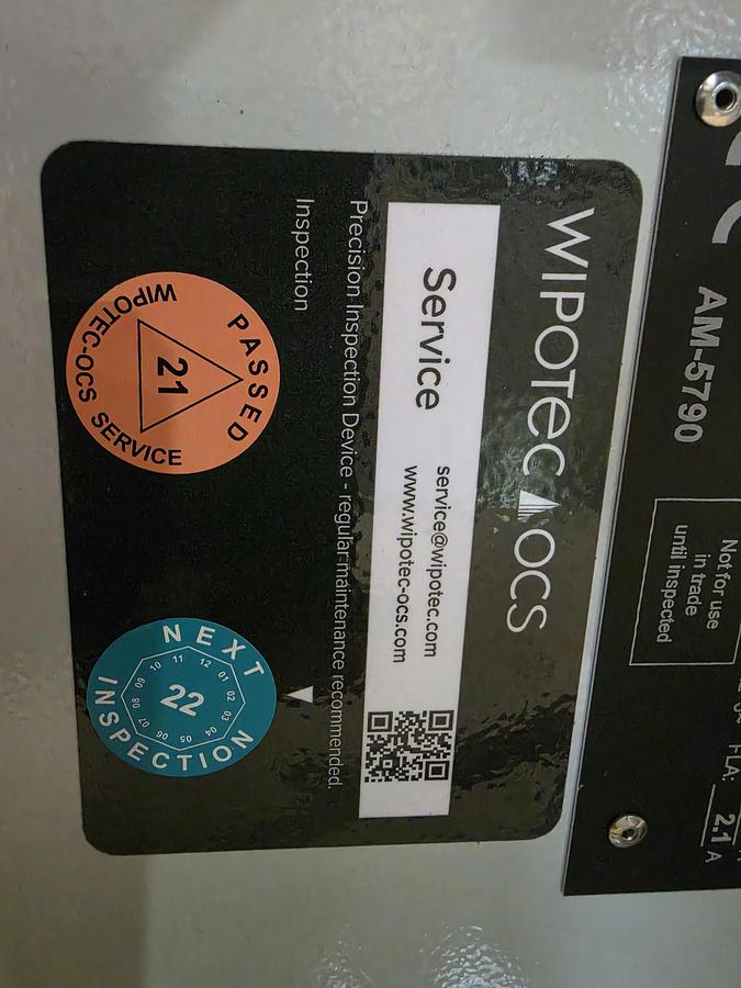 WIPOTEC OCS Checkweigher EC 130# Max Conveyor Scale (#698)