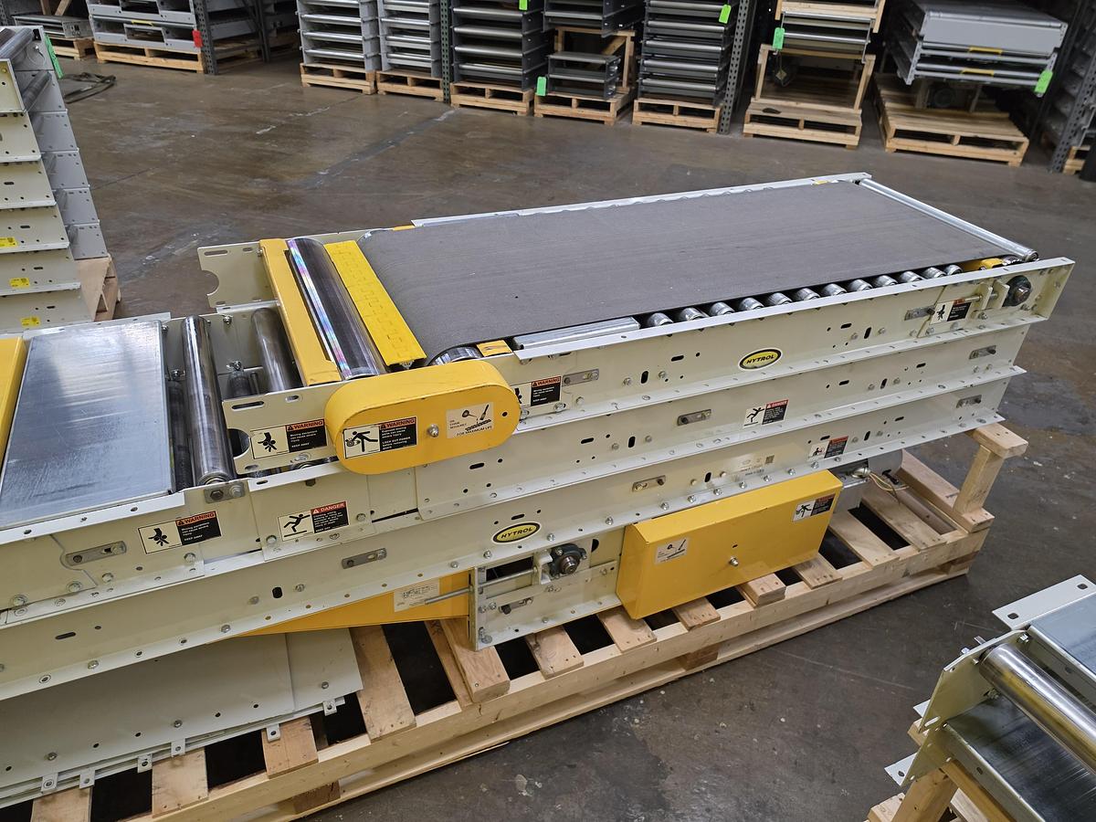 Used Hytrol RBI Roller Bed Incline/Decline Belt Conveyor 30" x 25'3" (#652)