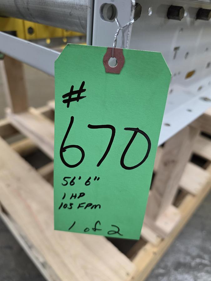 Used Hytrol ABLR Live Roller Conveyor 30" x 56'6" (#670)