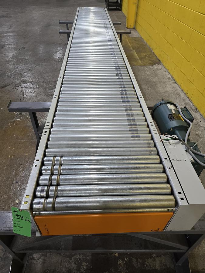 Used 2023 Intelligrated 24.5" x 15' Live Roller V-Belt Conveyor (#382)