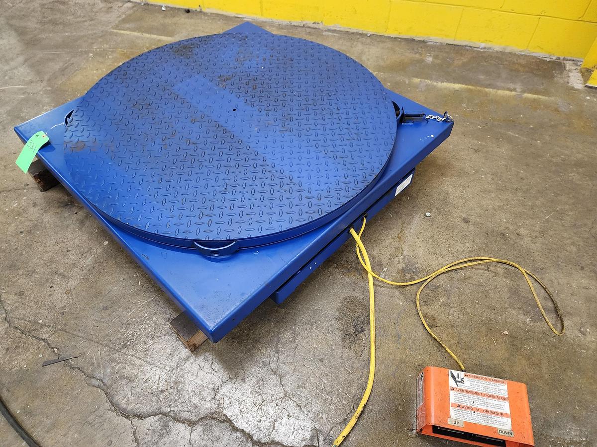 Used VESTIL Electric Scissor Lift Table Turntable (#331)
