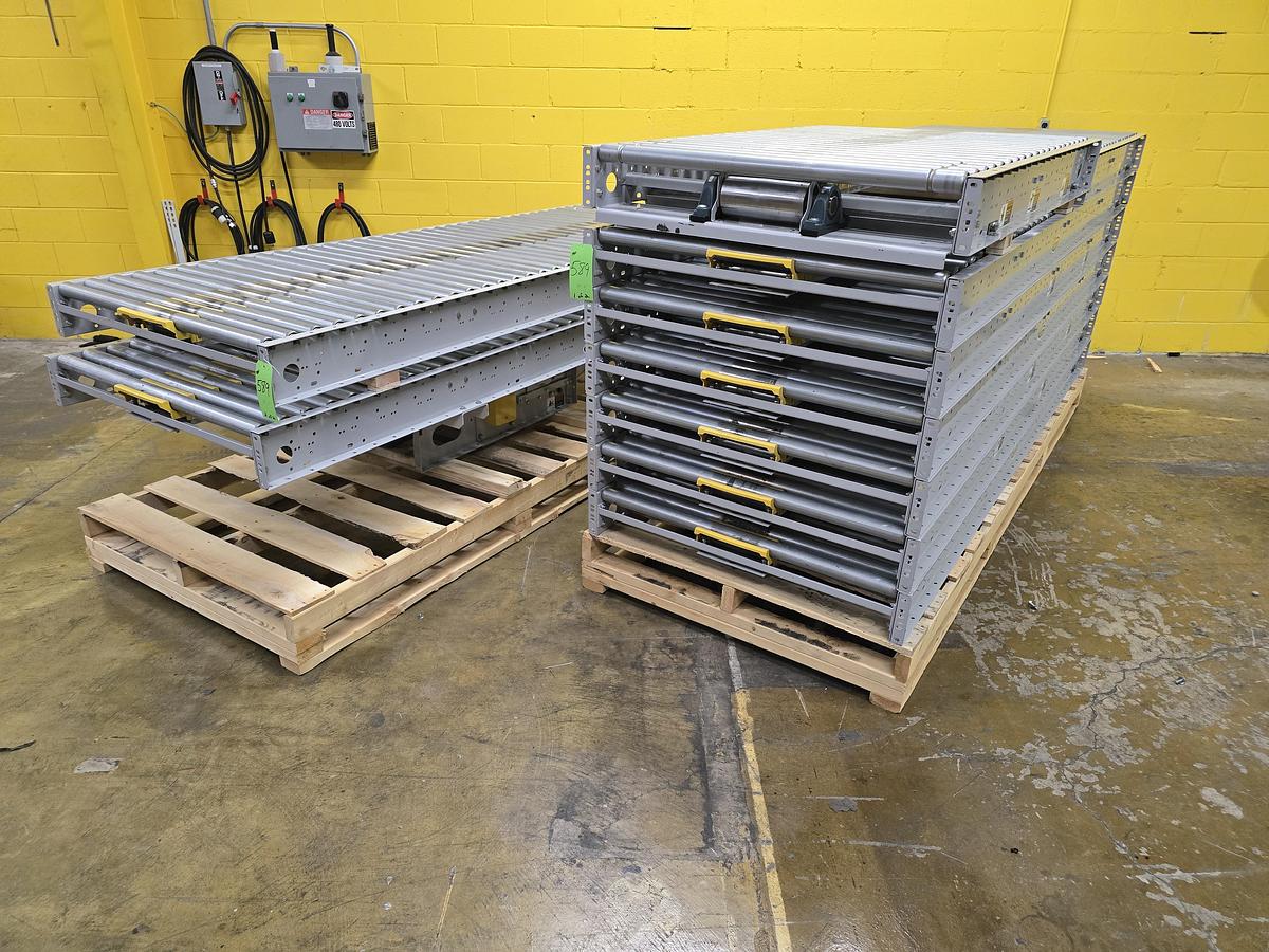 Used Hytrol ABLR Live Roller Conveyor 42" x 89'6" (#589)
