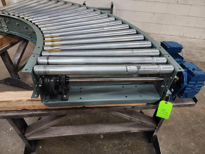 Used Hytrol 70 Degree Live Roller Curve Conveyor 30" (#33, #34)