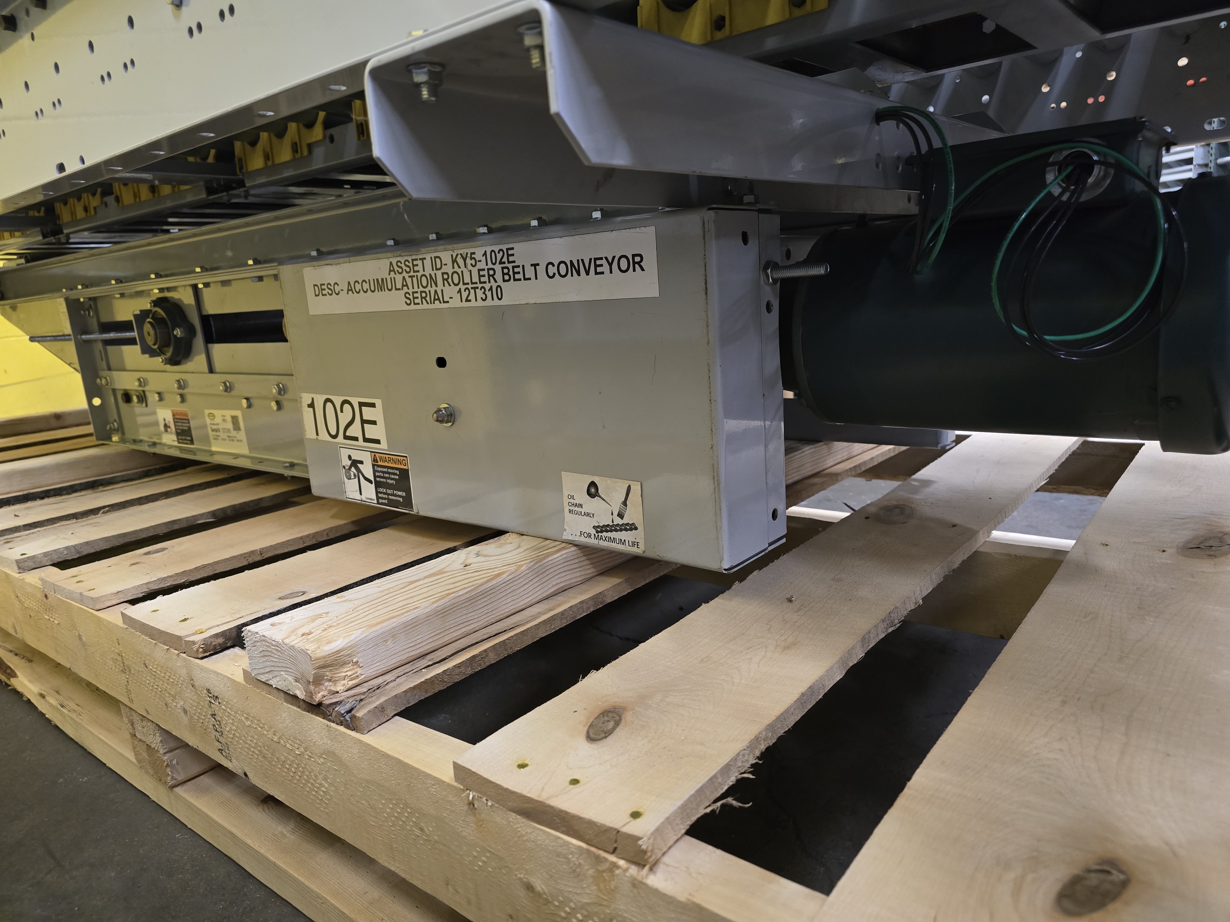 Used Hytrol ABLR Live Roller Conveyor 42" x 123' (#585)