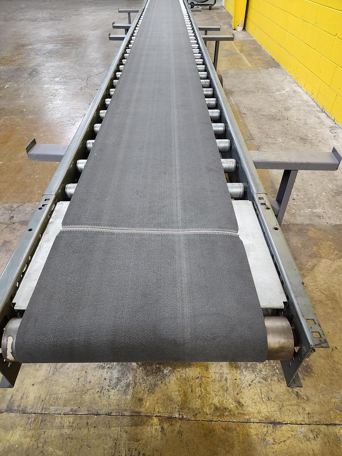 Used Intelligrated Roller Bed Belt Conveyor 24" x 24' (#246)