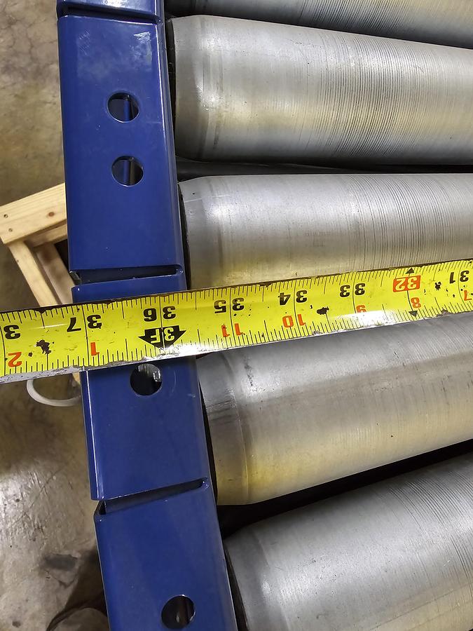 Used MHS Itoh Denki 34" MDR 60 Degree Zero Pressure Accumulation Conveyor (#273)