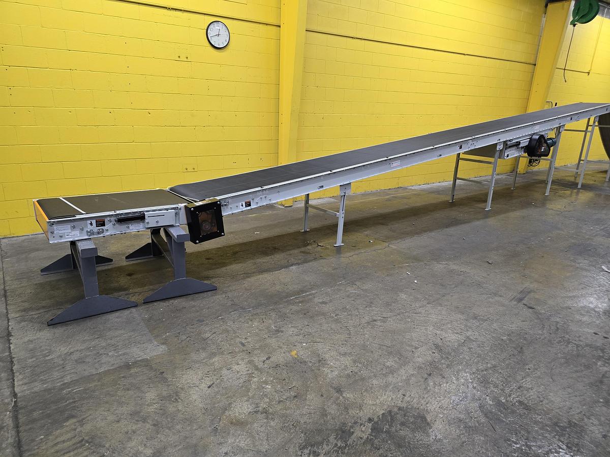 Used Intelligrated Roller Bed Incline / Decline Belt Conveyor 30.5" x 39'4" (#346)
