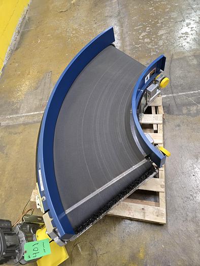 Used Transnorm 90 Degree Belted Curve Conveyor TS1500/140 23" Belt, 23" IR (#401)