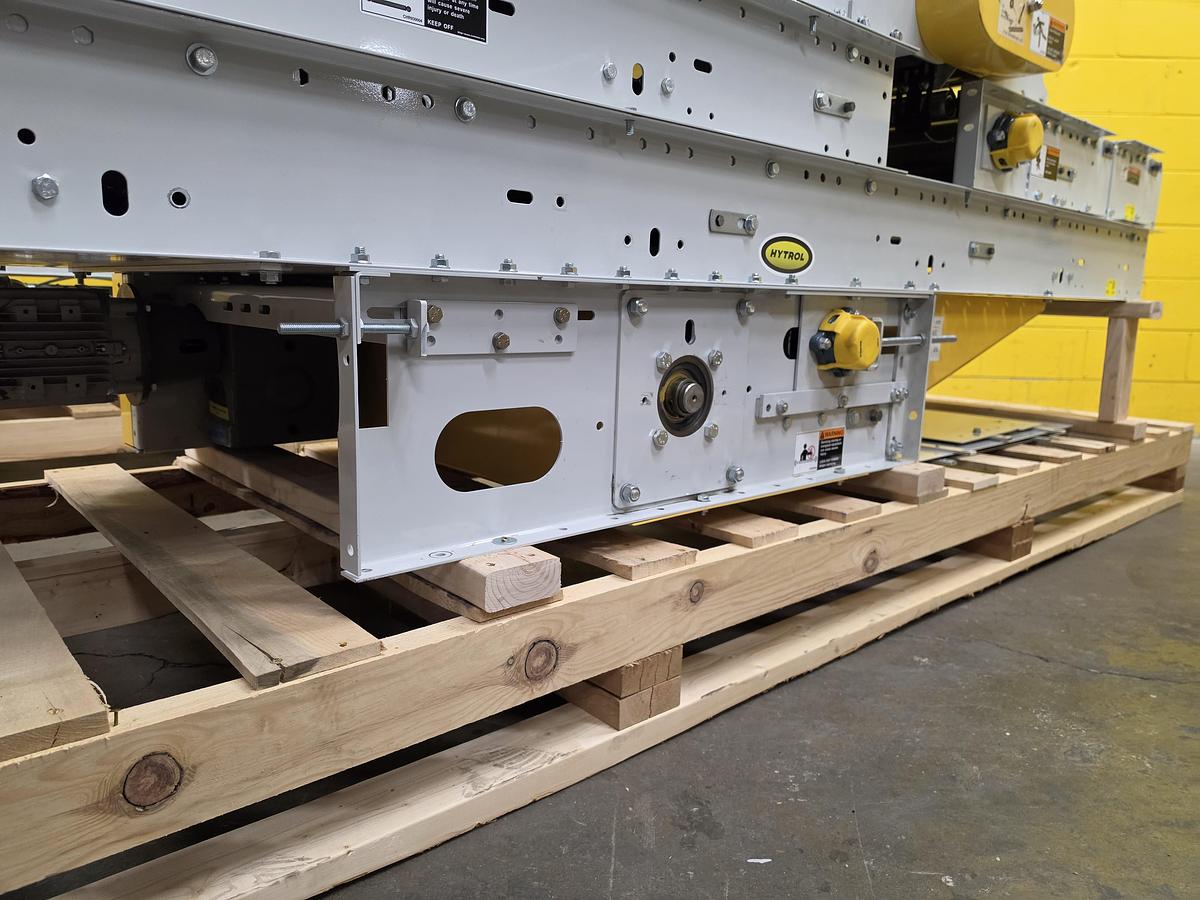Used Hytrol RBI Roller Bed Incline/Decline Belt Conveyor 30" x 23'7" (#651)