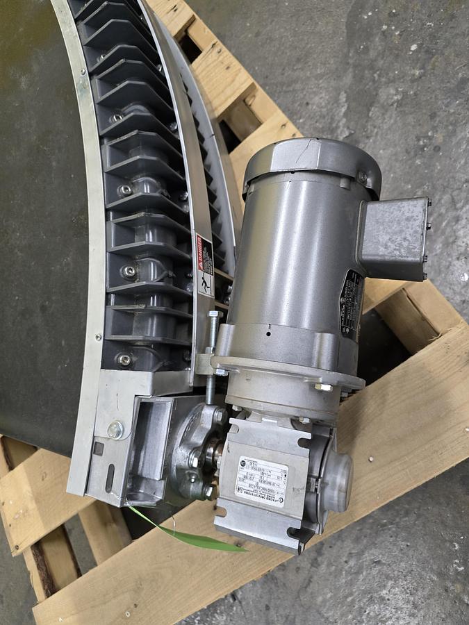 Used Transnorm 90 Degree Belted Curve Conveyor TS1500/100 20" Belt, 24" IR (#629)