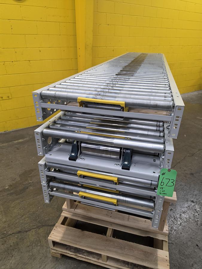 Used Hytrol ABLR Live Roller Conveyor 30" x 48' (#673)