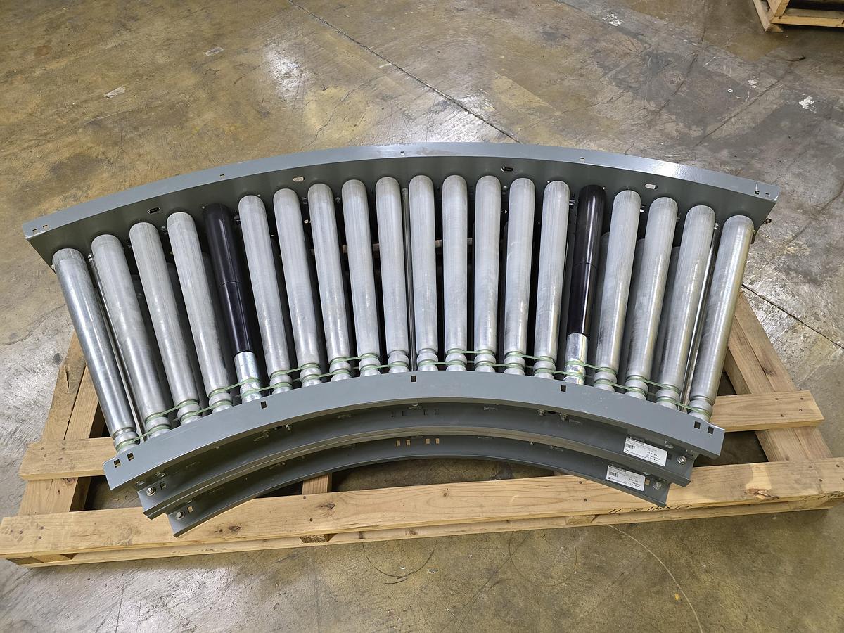 Used Intelligrated 22" Zero Pressure MDR 60 Degree Roller Curve Conveyor (#307)