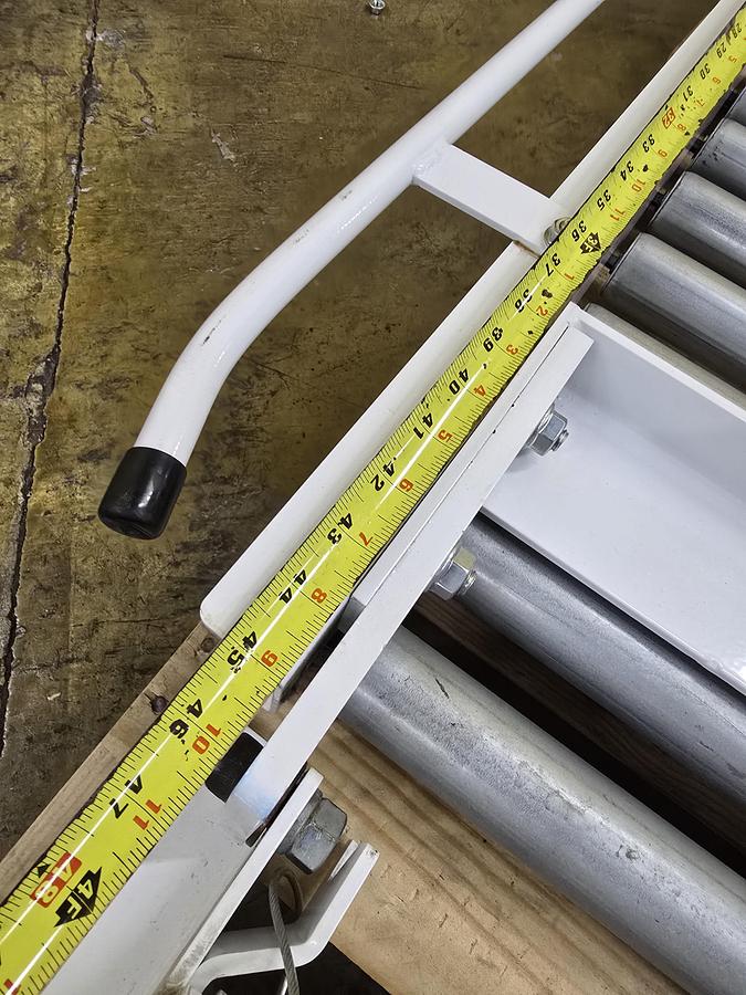Used Hytrol 34" MDR Lift Gate Live Roller Conveyor (#575)