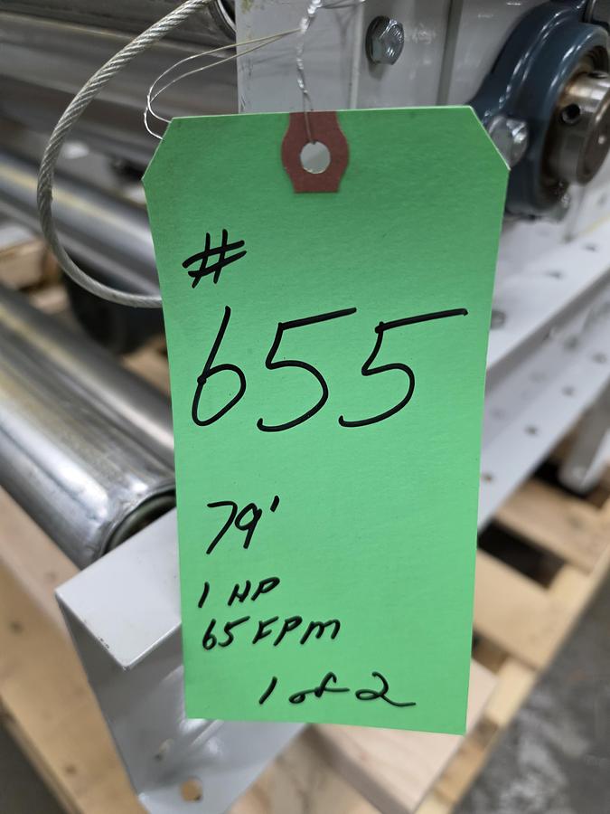 Used Hytrol Roller Bed Belt Conveyor 30" x 79' (#655)