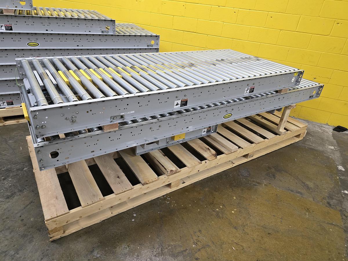 Used Hytrol ABLR Live Roller Conveyor 42" x 123' (#587)