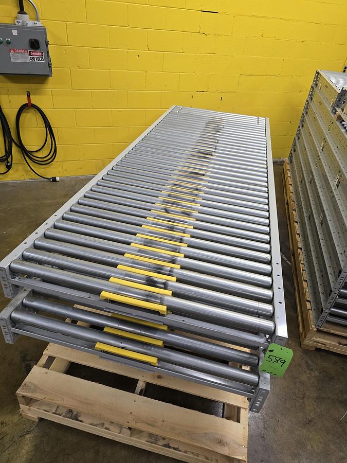 Used Hytrol ABLR Live Roller Conveyor 42" x 89'6" (#589)