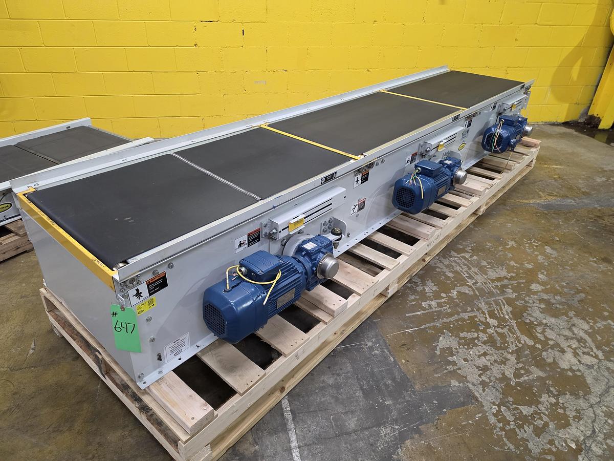 Used 2021 Hytrol 3 Stage GAPPER Slider Bed Belt Conveyor 30" x 12' (#647)